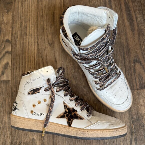 Custom Golden Goose Sky Star, Studded, Leopard, Size 40 - Picture 1 of 5